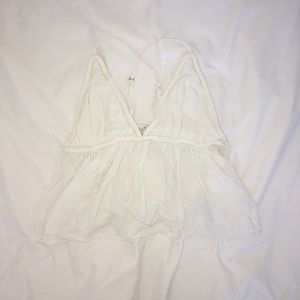 white v neck tank top